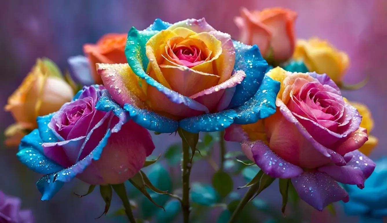 Rainbow Roses Pixabay