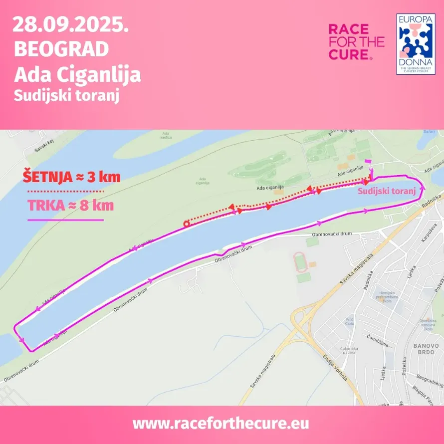 Trasa trke Race for the Cure