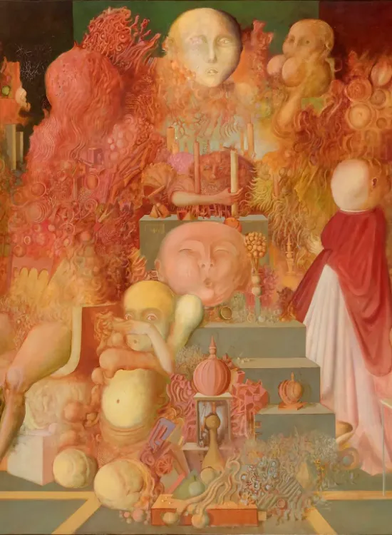 Ljubomir Ljuba Popović REKVIJEM, 1965-1966. ulje na platnu, 140 x 190 cm