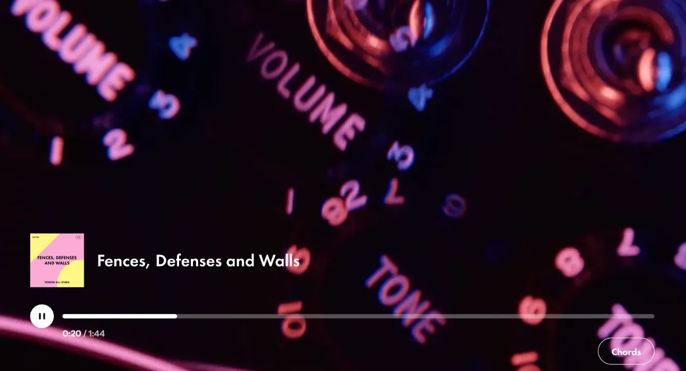 Fender app screen shot 3